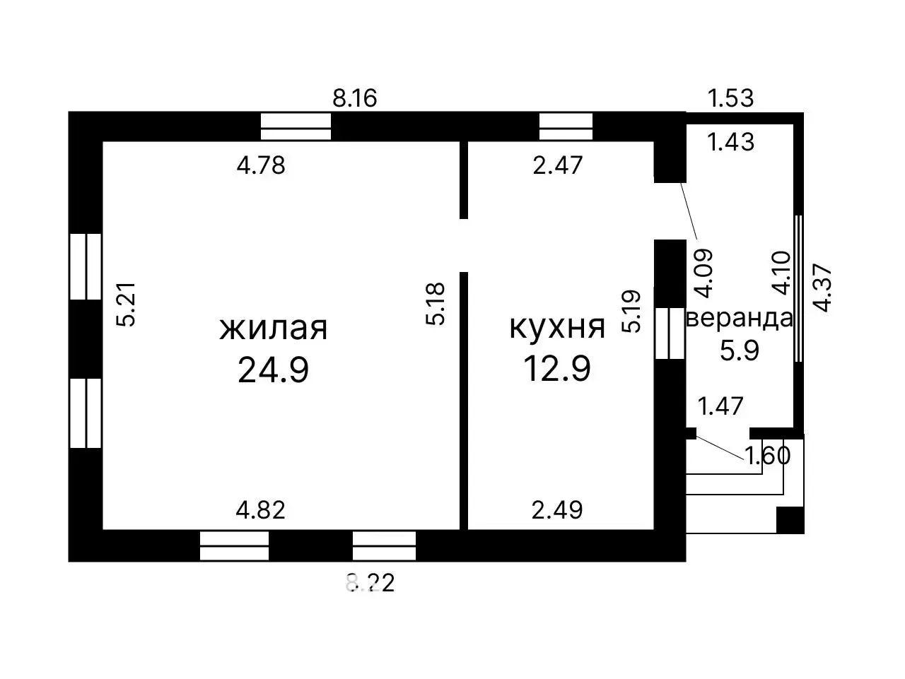 коттедж, Волма, ул. Лесная, стоимость продажи 256 538 р.