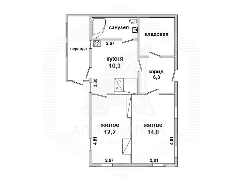 Продать 1-этажный дом в Яцковичах, Брестская область , 10800USD, код 587193 - фото 4