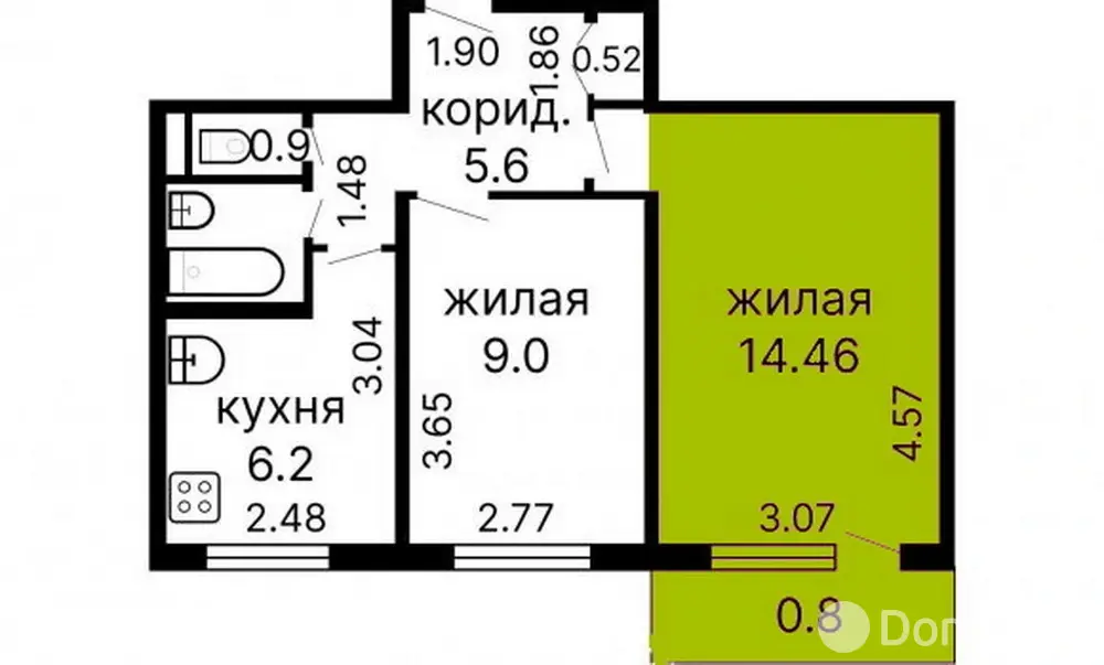 Купить комнату в Минске, ул. Калиновского, д. 85, цена 106000 BYN, код 7811 - фото 10