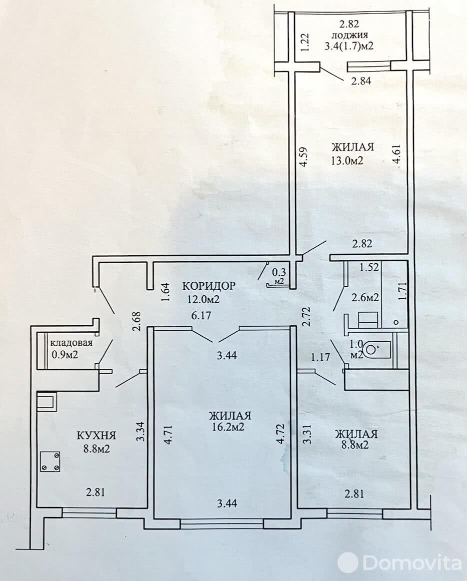 комната, Минск, пр-т Рокоссовского, д. 18/1, стоимость продажи 43 543 р.