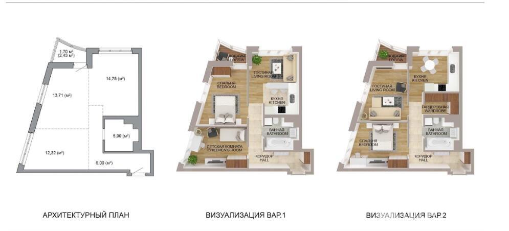Купить 3-комнатную квартиру в Минске, ул. Михаила Савицкого, д. 12/2, 68389 EUR, код: 1001248 - фото 4