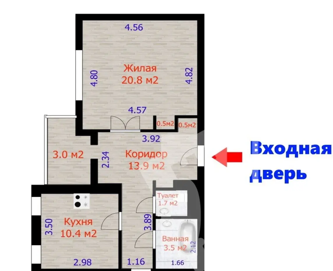 Снять 1-комнатную квартиру в Минске, ул. Леонида Беды, д. 8, 1100BYN, код 151160 - фото 14