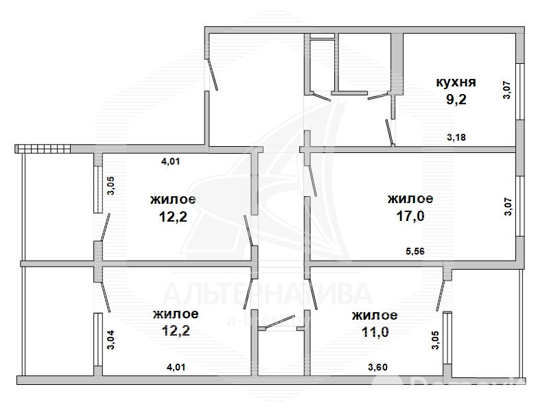 Купить 4-комнатную квартиру в Бресте, ул. Волгоградская, 64700 USD, код: 748683 - фото 2