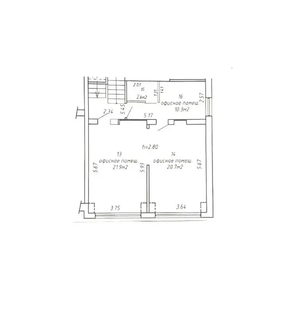 Аренда офиса на ул. Черняховского, д. 4 в Минске, 1392USD, код 16219 - фото 8