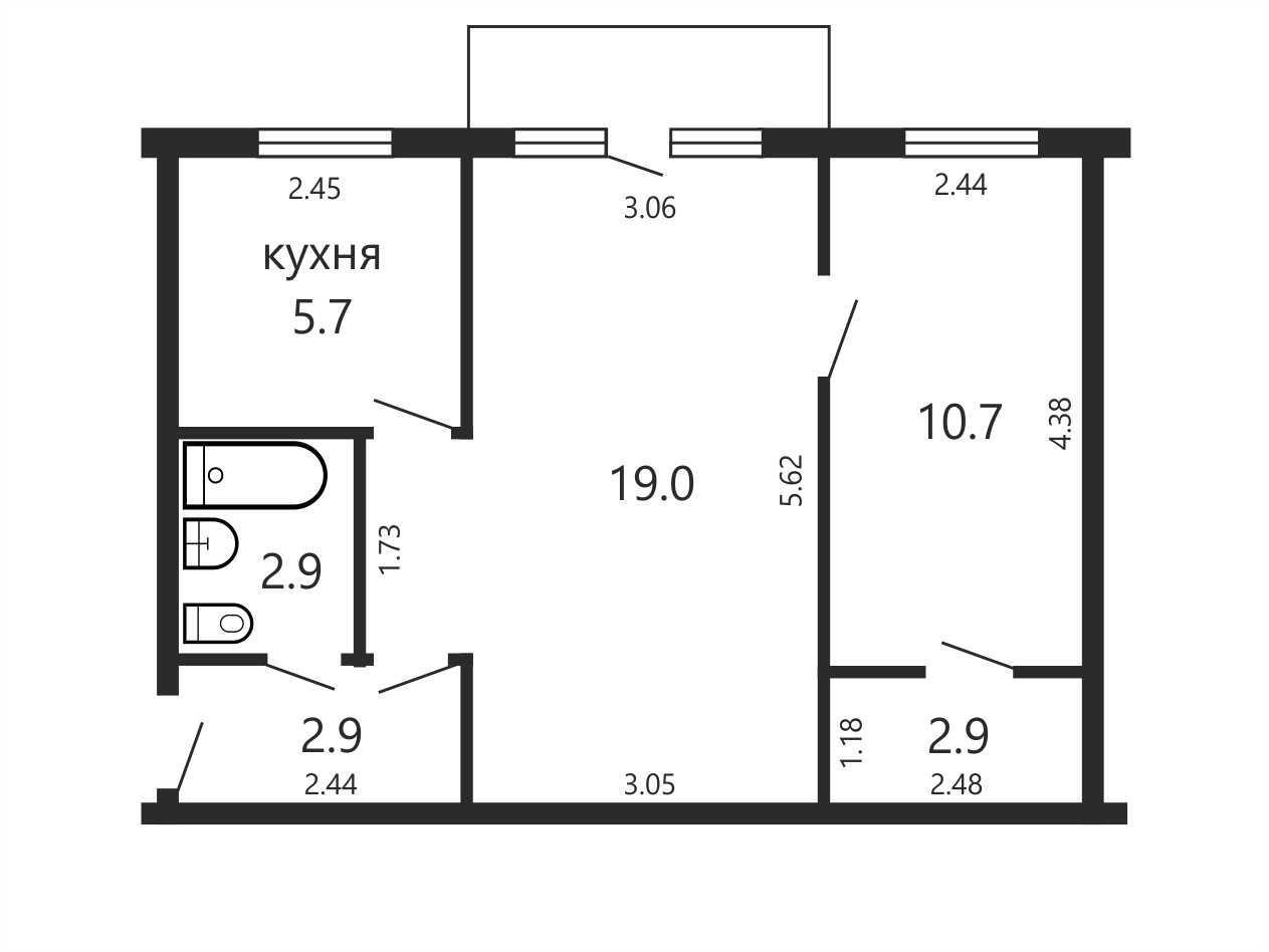 Продажа 2-комнатной квартиры в Минске, ул. Азизова, д. 8, 63000 USD, код: 995513 - фото 2