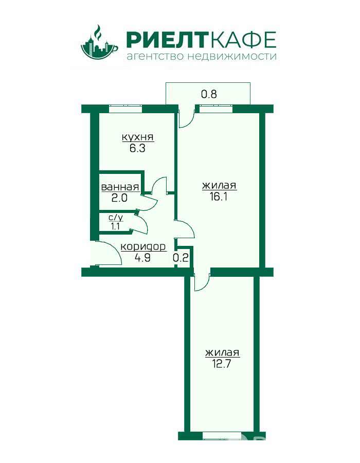 Продажа 2-комнатной квартиры в Барановичах, ул. Войкова, д. 13/а, 18900 USD, код: 1016499 - фото 1