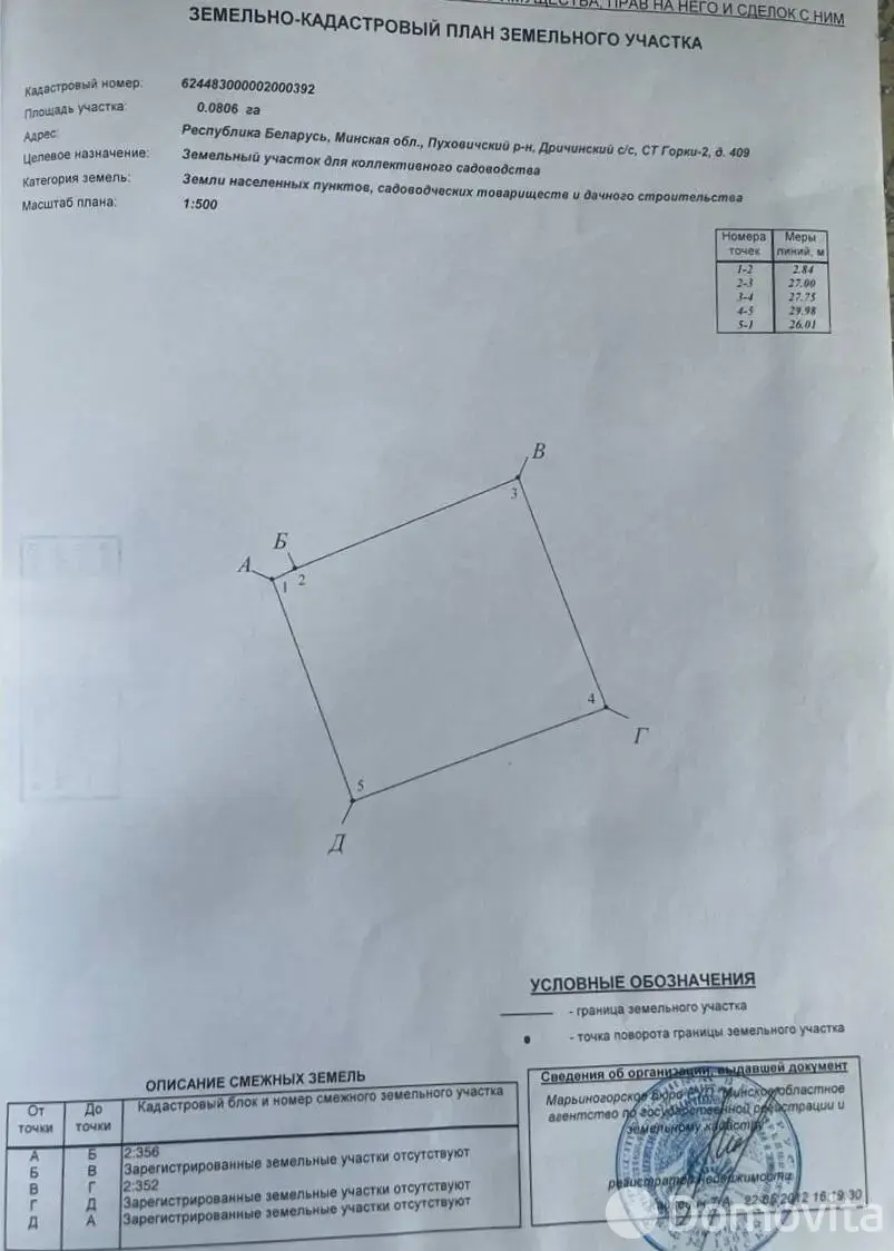 участок, Горки-2, , стоимость продажи 28 414 р.
