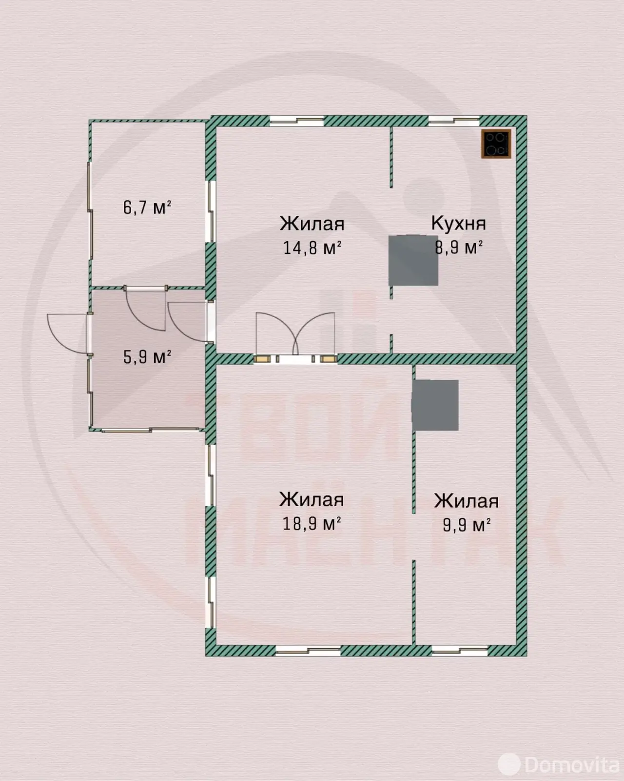 коттедж, Лошница, ул. Комсомольская