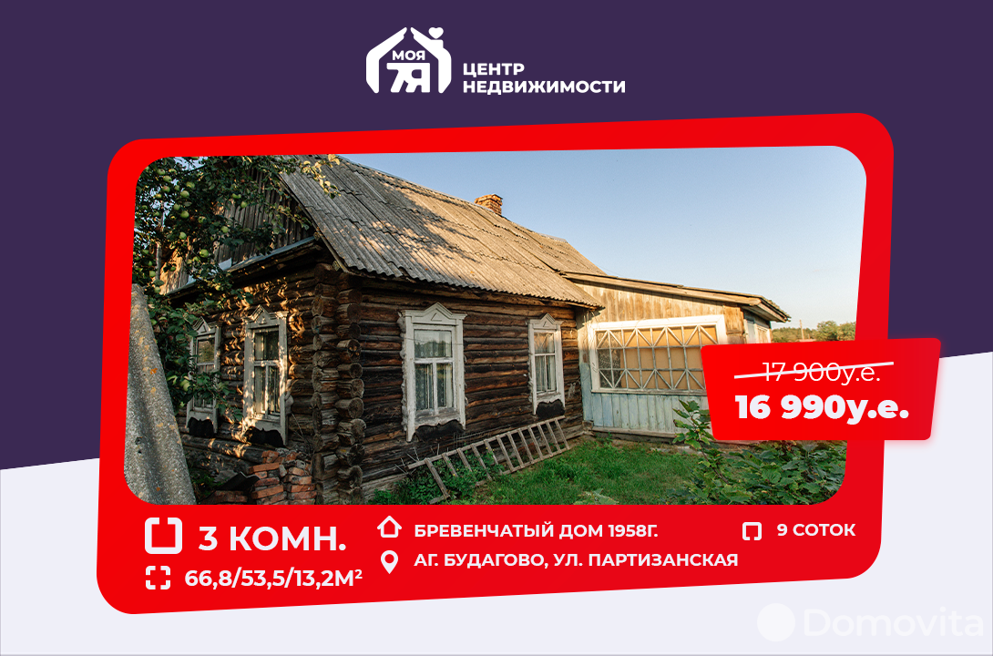 Цена продажи дома, Будагово, ул. Партизанская