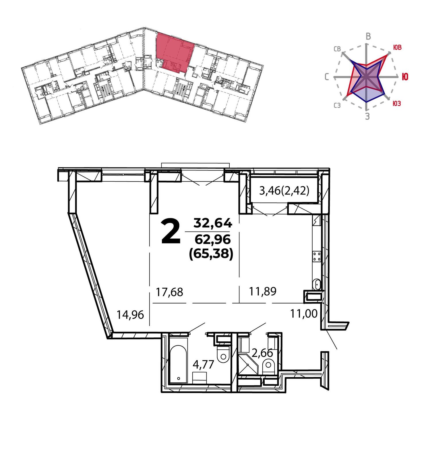 Купить 2-комнатную квартиру в Минске, ул. Кропоткина, д. 63, 120953 USD, код: 1109356 - фото 4