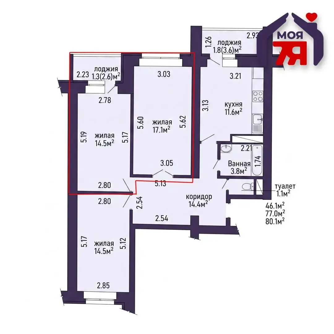 Продажа комнаты в Минске, Логойский тр-т, д. 15/2, цена 115000 USD, код 7638 - фото 11