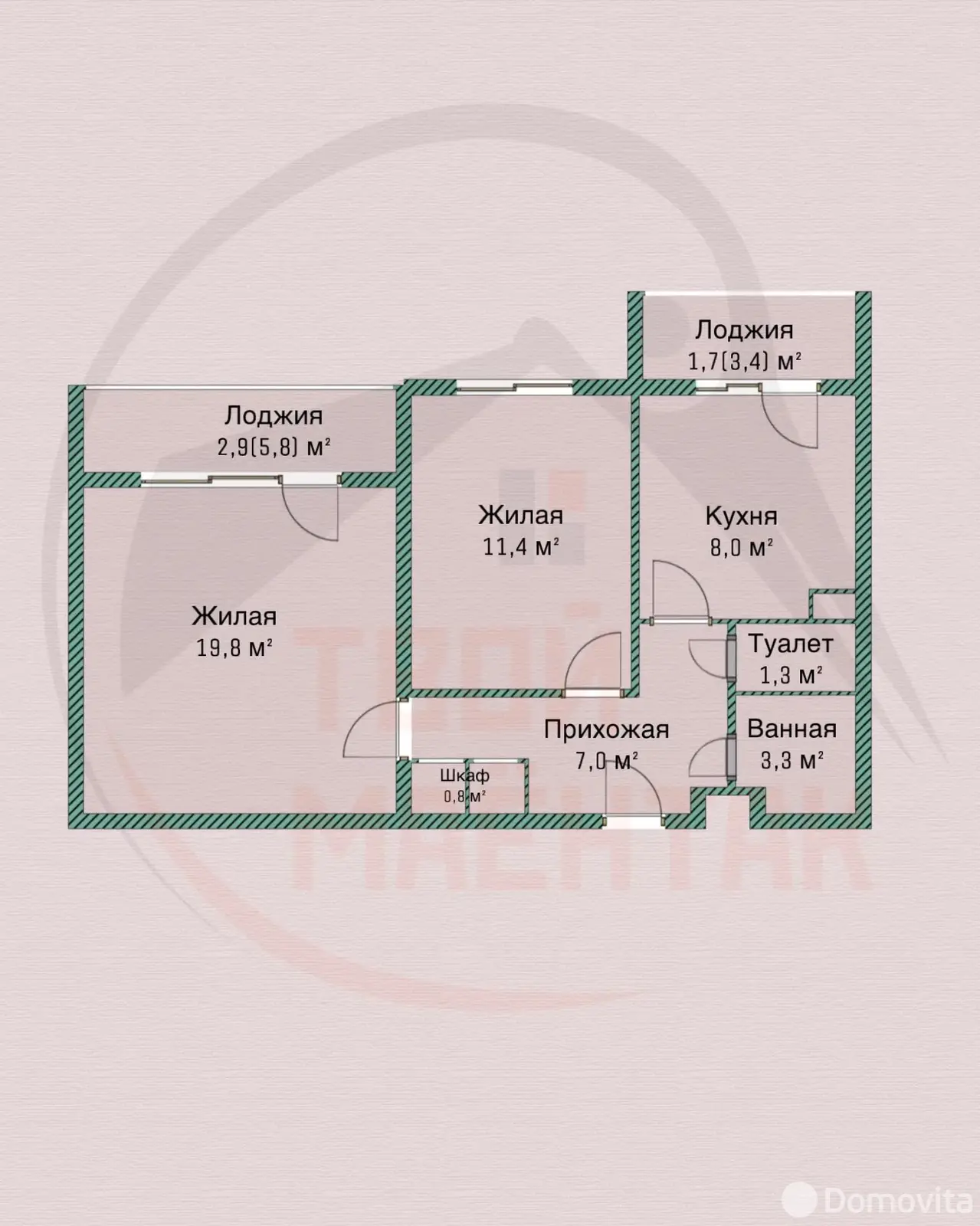Продажа комнаты в Борисове, ул. Днепровская, д. 56, цена 17000 USD, код 7320 - фото 12