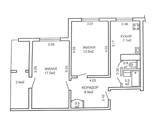 Купить 2-комнатную квартиру в Минске, ул. Руссиянова, д. 30/2, 67000 USD, код: 1034200 - фото 6