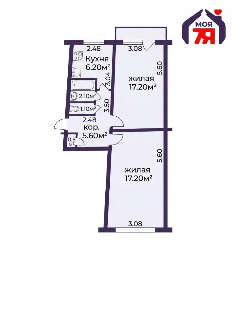 Снять 2-комнатную квартиру в Минске, ул. Калиновского, д. 42, 430USD, код 151052 - фото 30