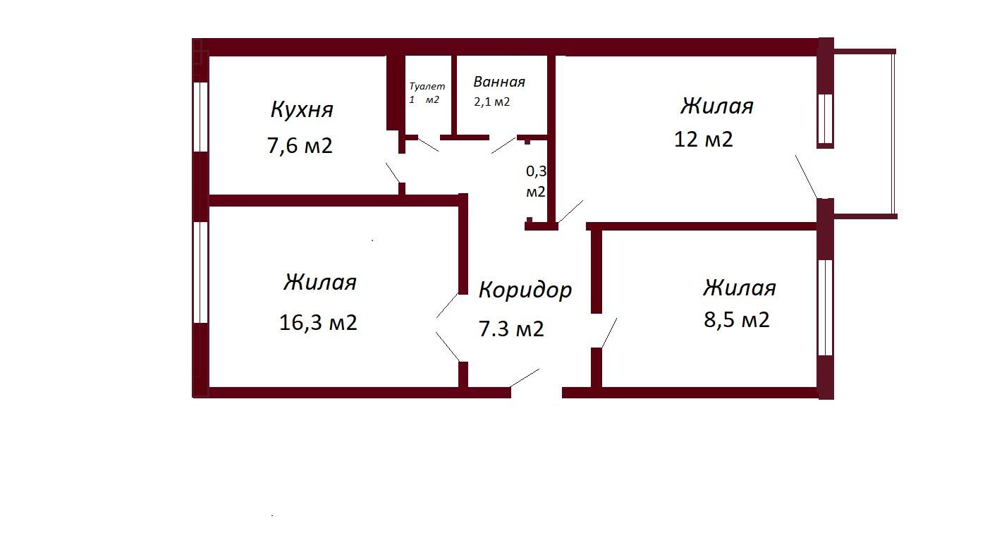 квартира, Бобруйск, ул. Михася Лынькова, д. 63 