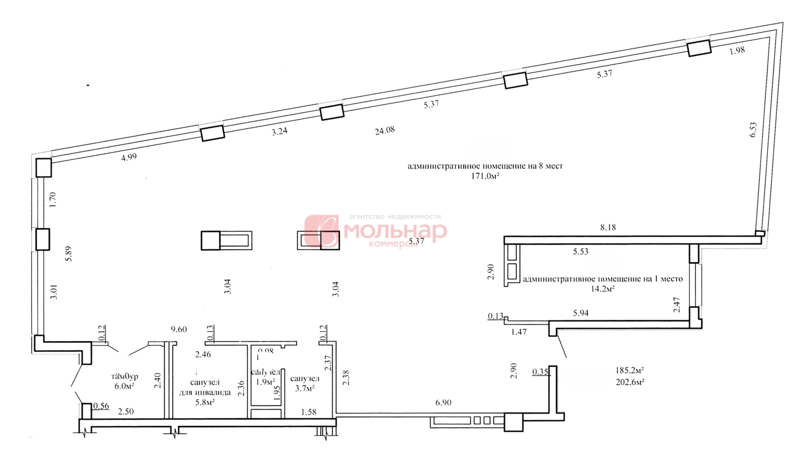 Снять торговое помещение на ул. Быховская, д. 10 в Минске, 1620EUR, код 967150 - фото 15