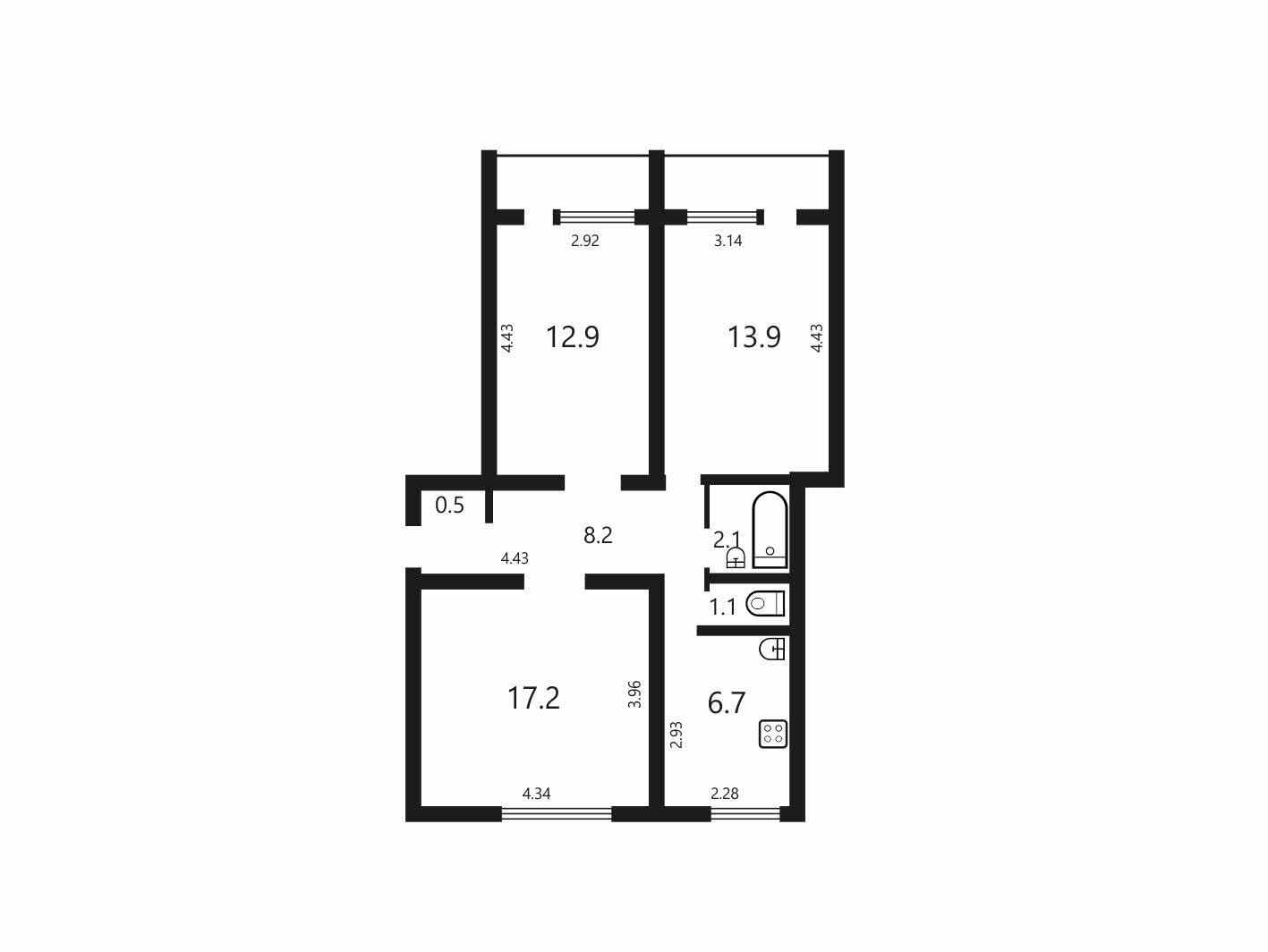 Купить 3-комнатную квартиру в Заславле, м-н Микрорайон 1, д. 4, 59900 USD, код: 983919 - фото 2