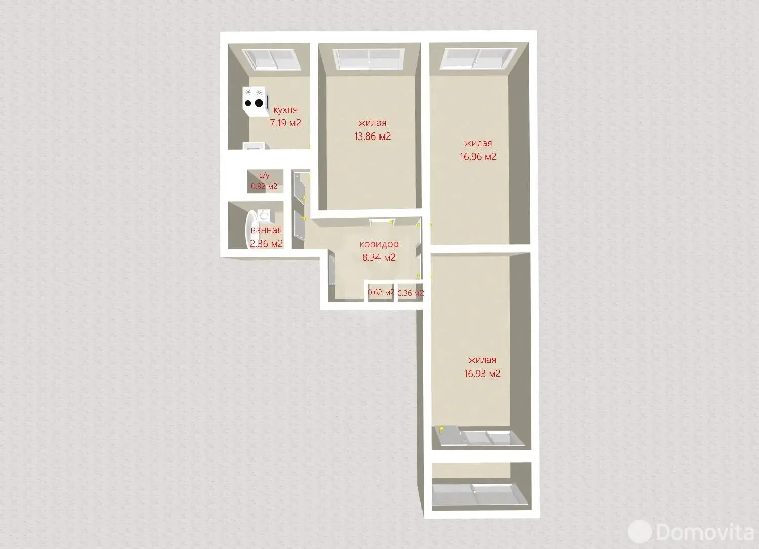 Купить комнату в Минске, ул. Тикоцкого, д. 50/1, цена 14000 USD, код 6975 - фото 2