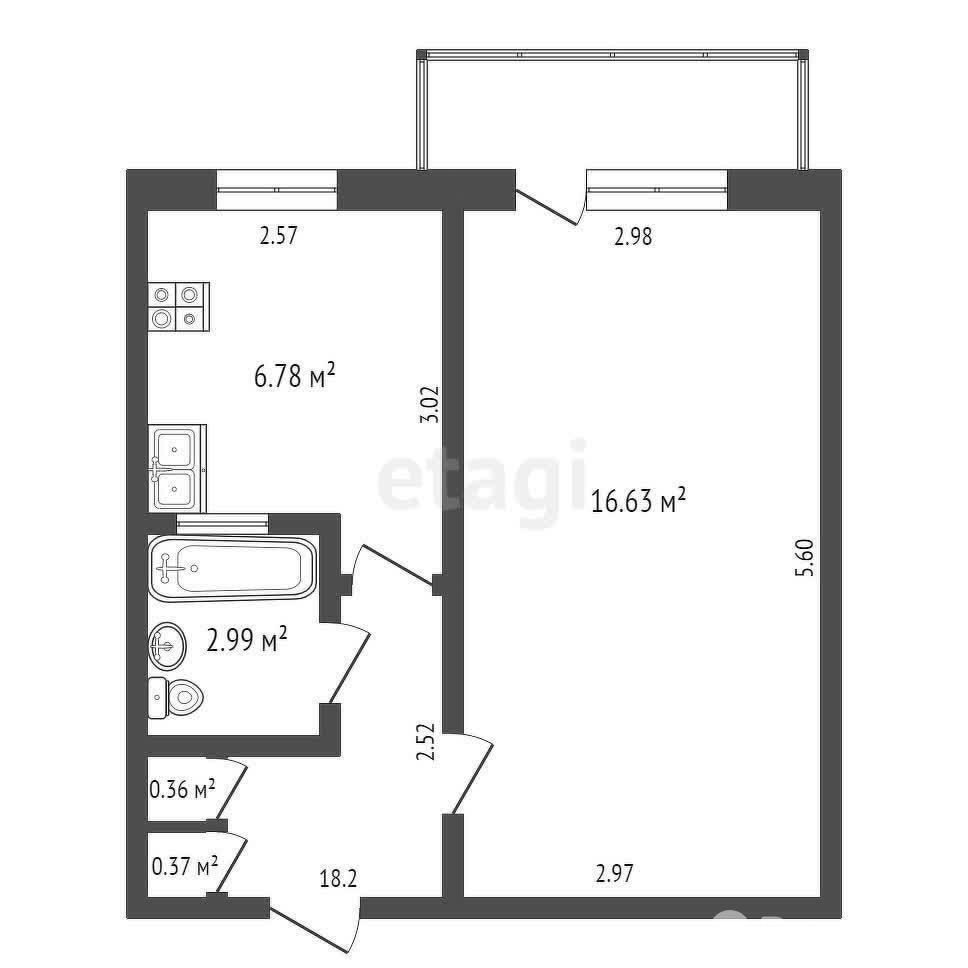 Продажа 1-комнатной квартиры в Минске, ул. Менделеева, д. 7, 45000 USD, код: 1023471 - фото 1