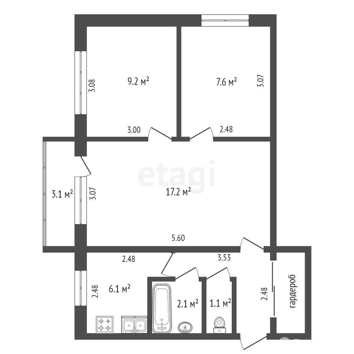 Продажа 3-комнатной квартиры в Минске, ул. Надеждинская, д. 17, 67000 USD, код: 1005267 - фото 5