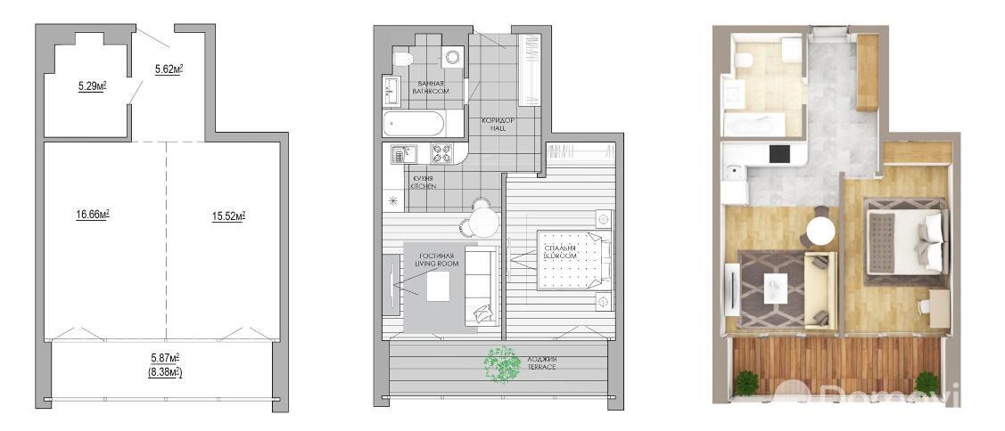 Продажа 2-комнатной квартиры в Минске, ул. Макаенка, д. 12/Г, 82600 EUR, код: 1053524 - фото 2