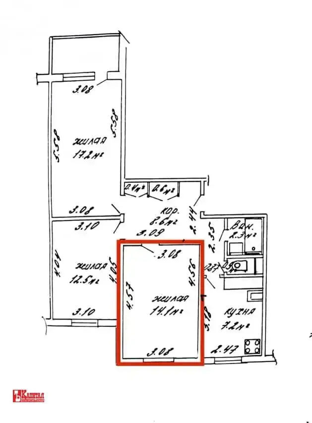 Цена продажи комнаты, Минск, ул. Пимена Панченко, д. 12