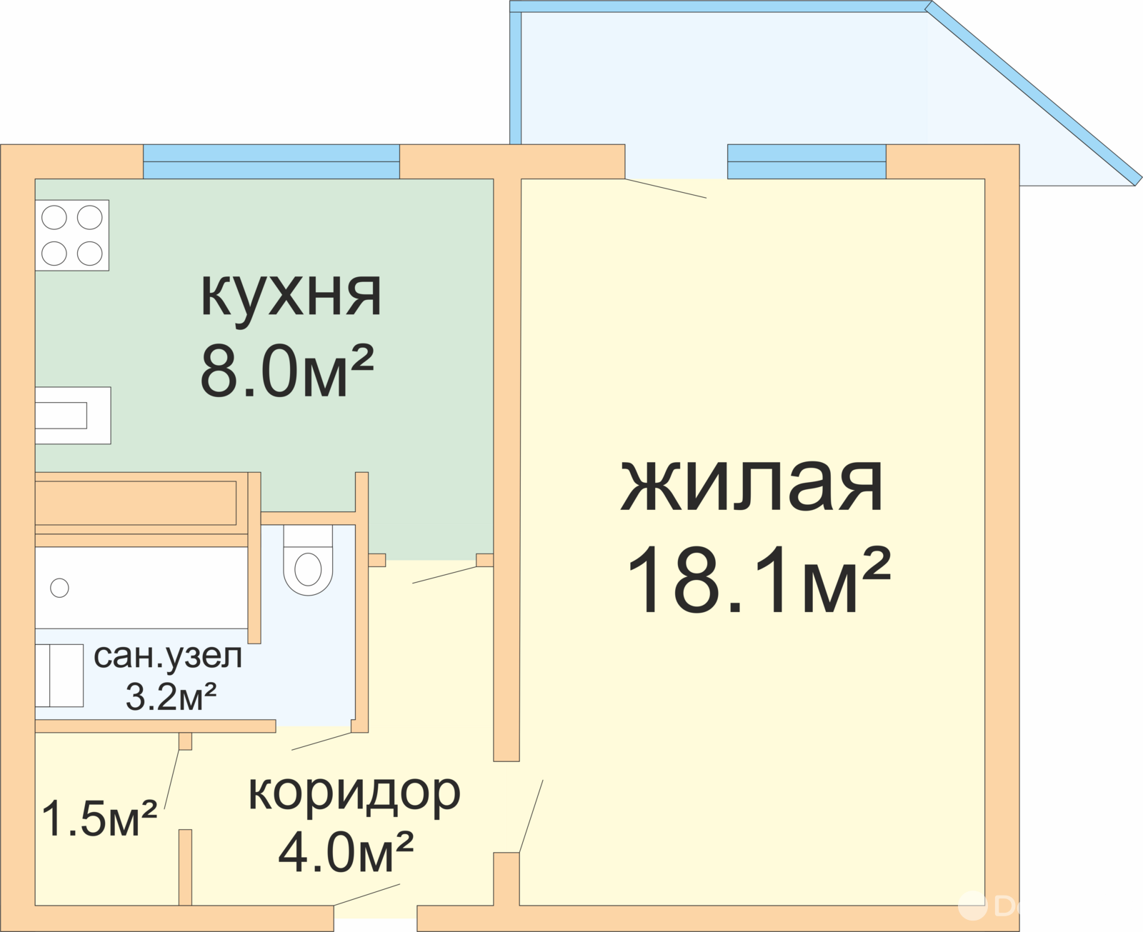 Купить 1-комнатную квартиру в Минске, ул. Жудро, д. 29, 55000 USD, код: 1027500 - фото 4