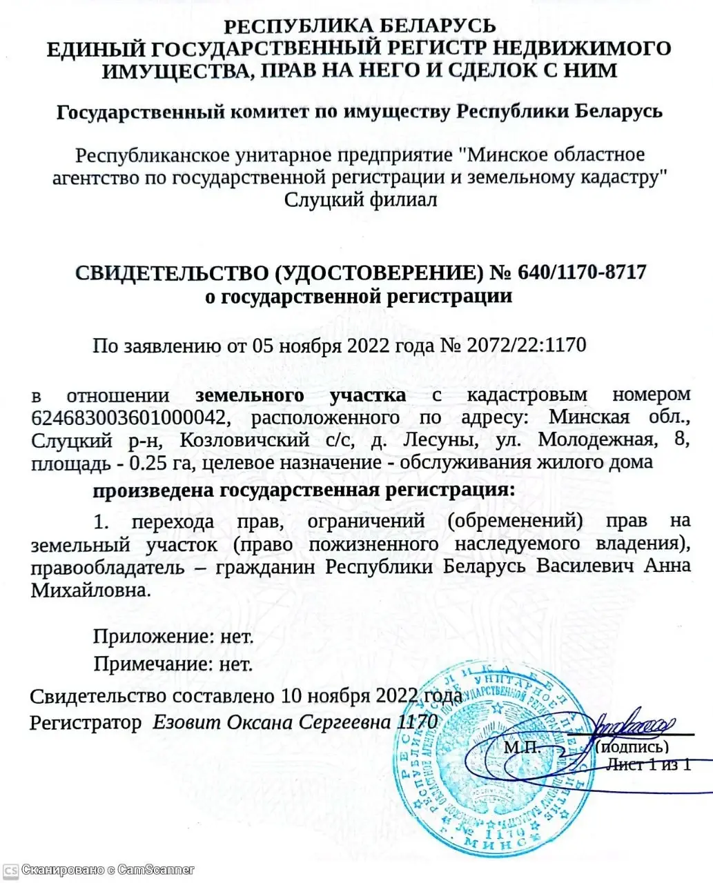 Стоимость продажи коттеджа, Лесуны, ул. Молодёжная, д. 8