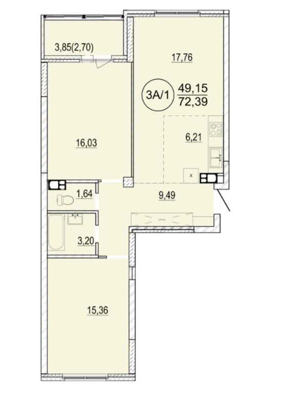 Продажа 3-комнатной квартиры в Минске, ул. Разинская, д. 4, 90450 USD, код: 1015029 - фото 2