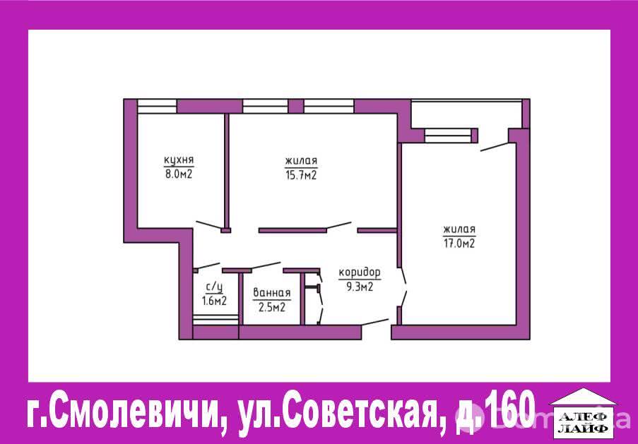 Цена продажи квартиры, Смолевичи, ул. Советская, д. 160