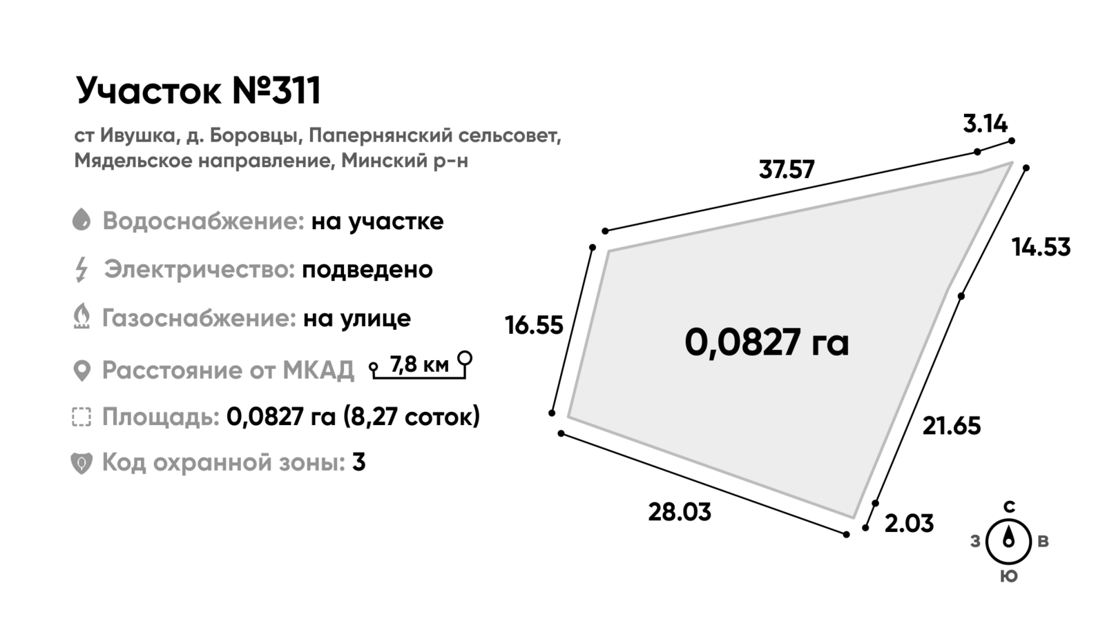 участок, Ивушка, , стоимость продажи 60 386 р.