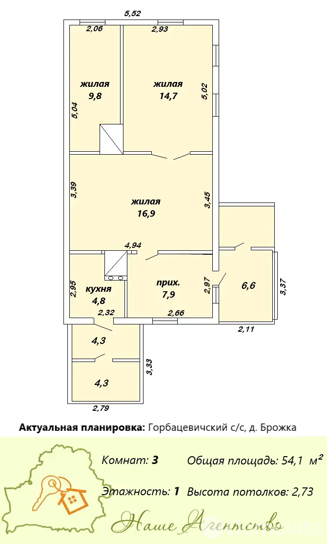 Стоимость продажи дома, Брожка, 