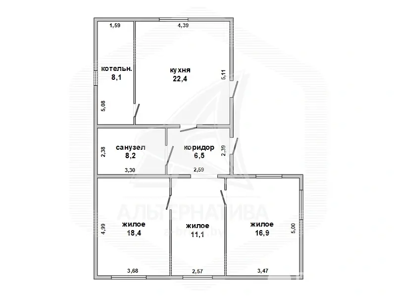 Цена продажи коттеджа, Жабинка, 