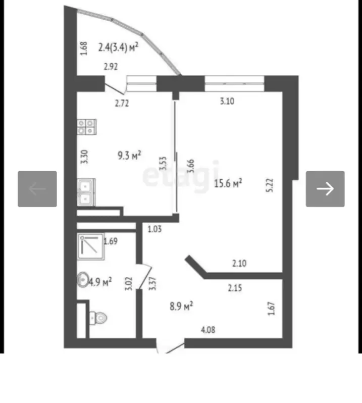 квартира, Смолевичи, ул. Гавриила Тихова, д. 5, стоимость аренды 572 р./мес.