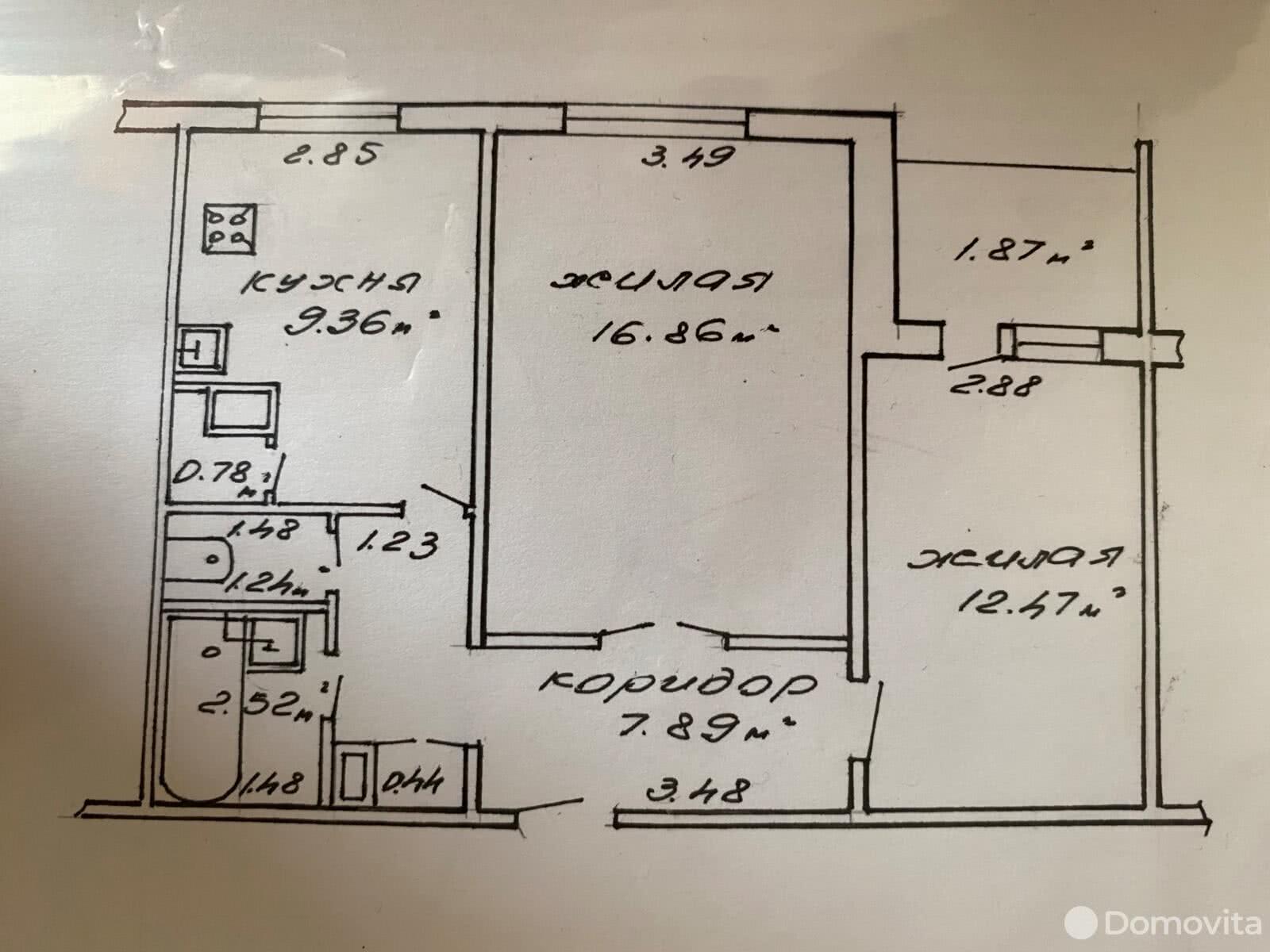 Купить 2-комнатную квартиру в Гомеле, ул. 60 лет СССР, д. 20, 42500 USD, код: 1015814 - фото 2