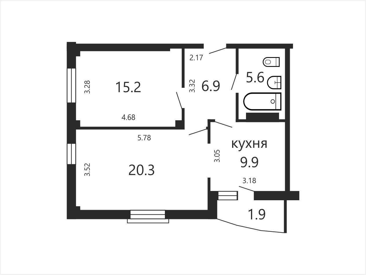 Купить 2-комнатную квартиру в Минске, ул. Притыцкого, д. 2/1, 105000 USD, код: 1024226 - фото 2
