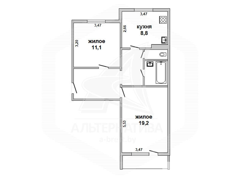 Купить 2-комнатную квартиру в Березе, , 30000 USD, код: 690557 - фото 2