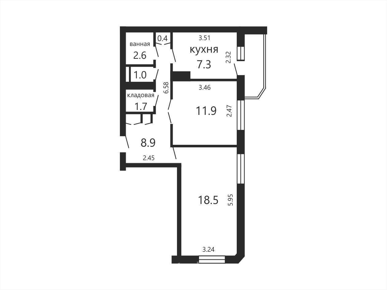 Купить 2-комнатную квартиру в Минске, ул. Маяковского, д. 154, 85000 USD, код: 1066589 - фото 2