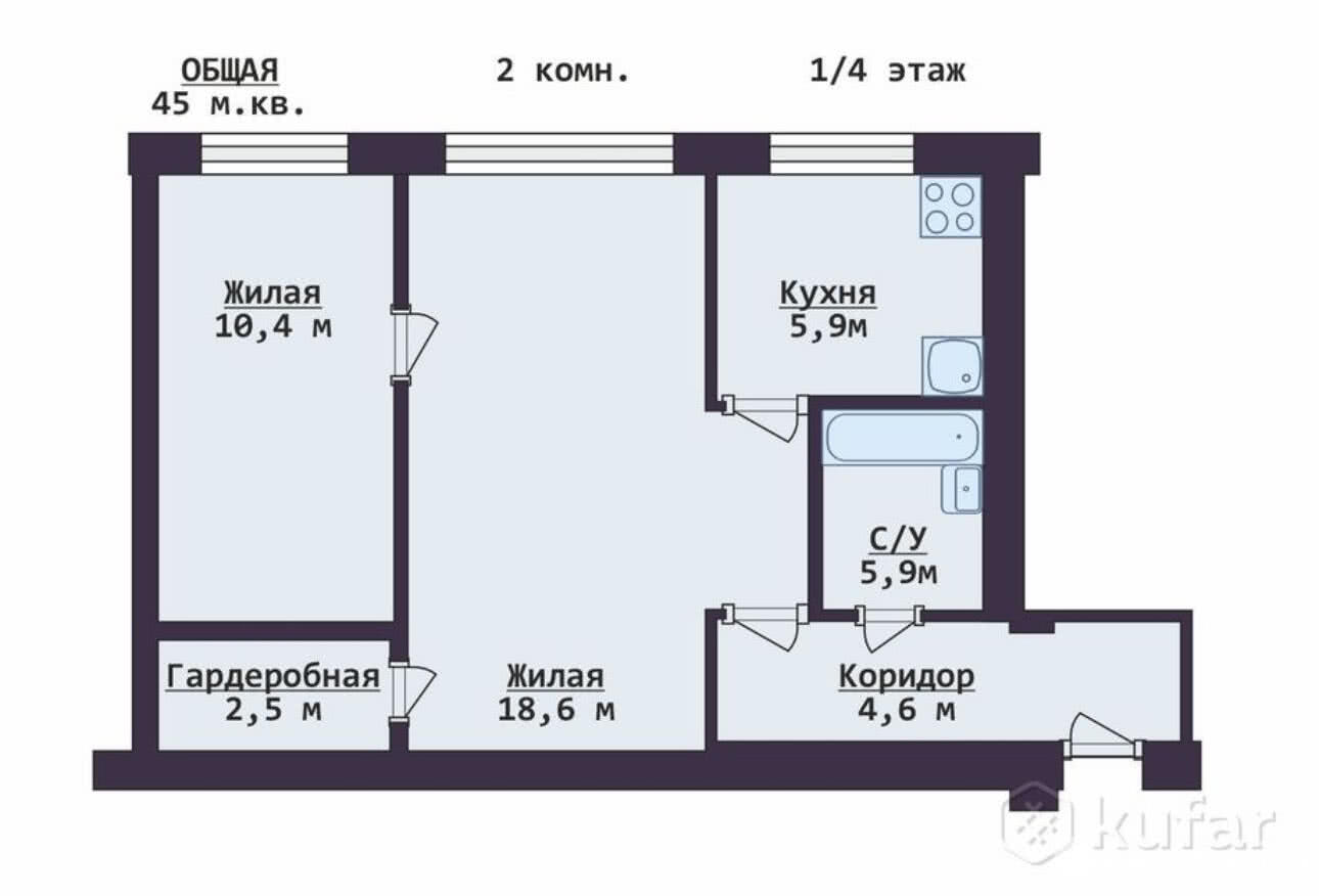 квартира, Солигорск, ул. Ленинского Комсомола, д. 32 