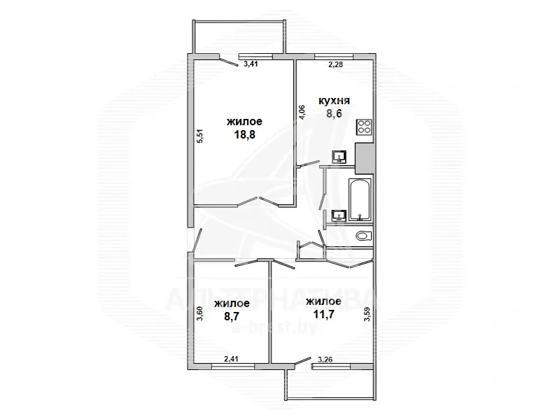 Купить комнату в Чернавчицах, , цена 31900 USD, код 7532 - фото 12