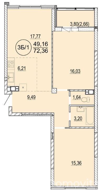 Цена продажи квартиры, Минск, ул. Разинская, д. 4