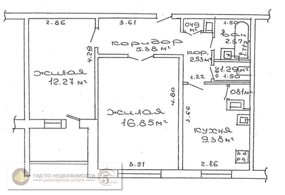 Продажа 2-комнатной квартиры в Гомеле, ул. Дынды, д. 3, 40000 USD, код: 868149 - фото 2