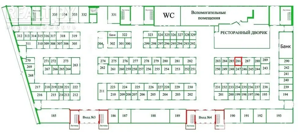 Цена аренды торгового объекта, Минск, Меньковский тр-т, д. 2