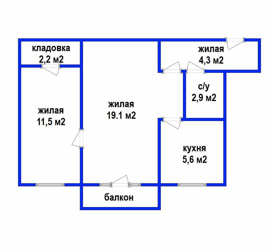 квартира, Минск, ул. Одоевского, д. 75, стоимость продажи 204 683 р.