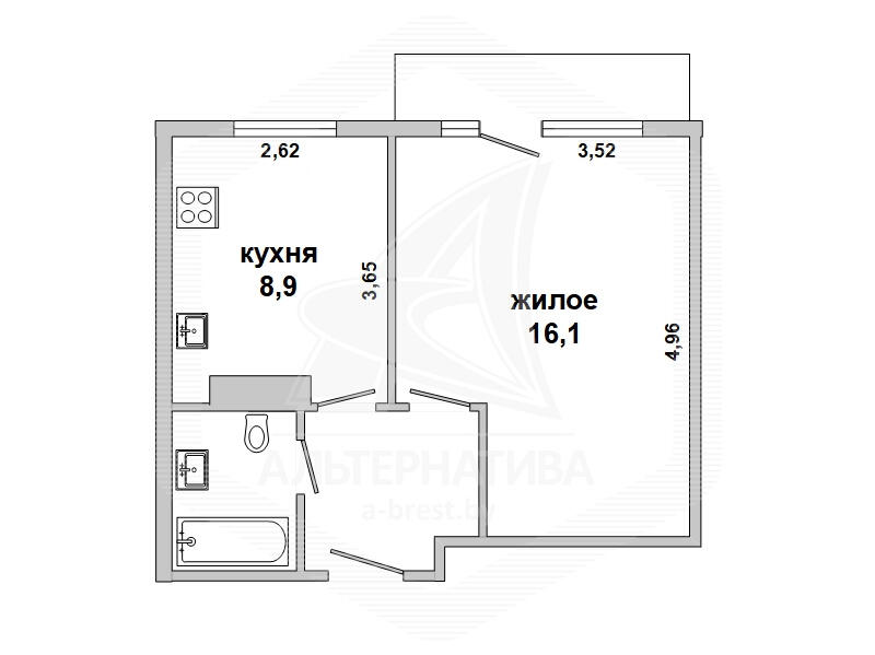 Купить 1-комнатную квартиру в Березе, , 11500 USD, код: 726375 - фото 4