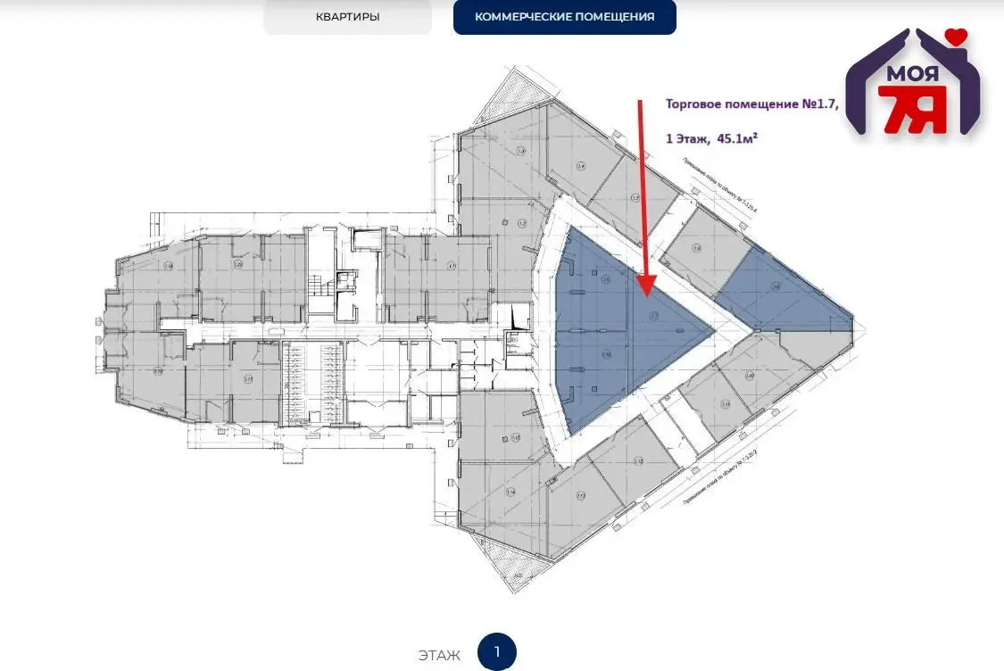 Купить торговое помещение на ул. Брилевская, д. 27 в Минске, 83435EUR, код 997682 - фото 2