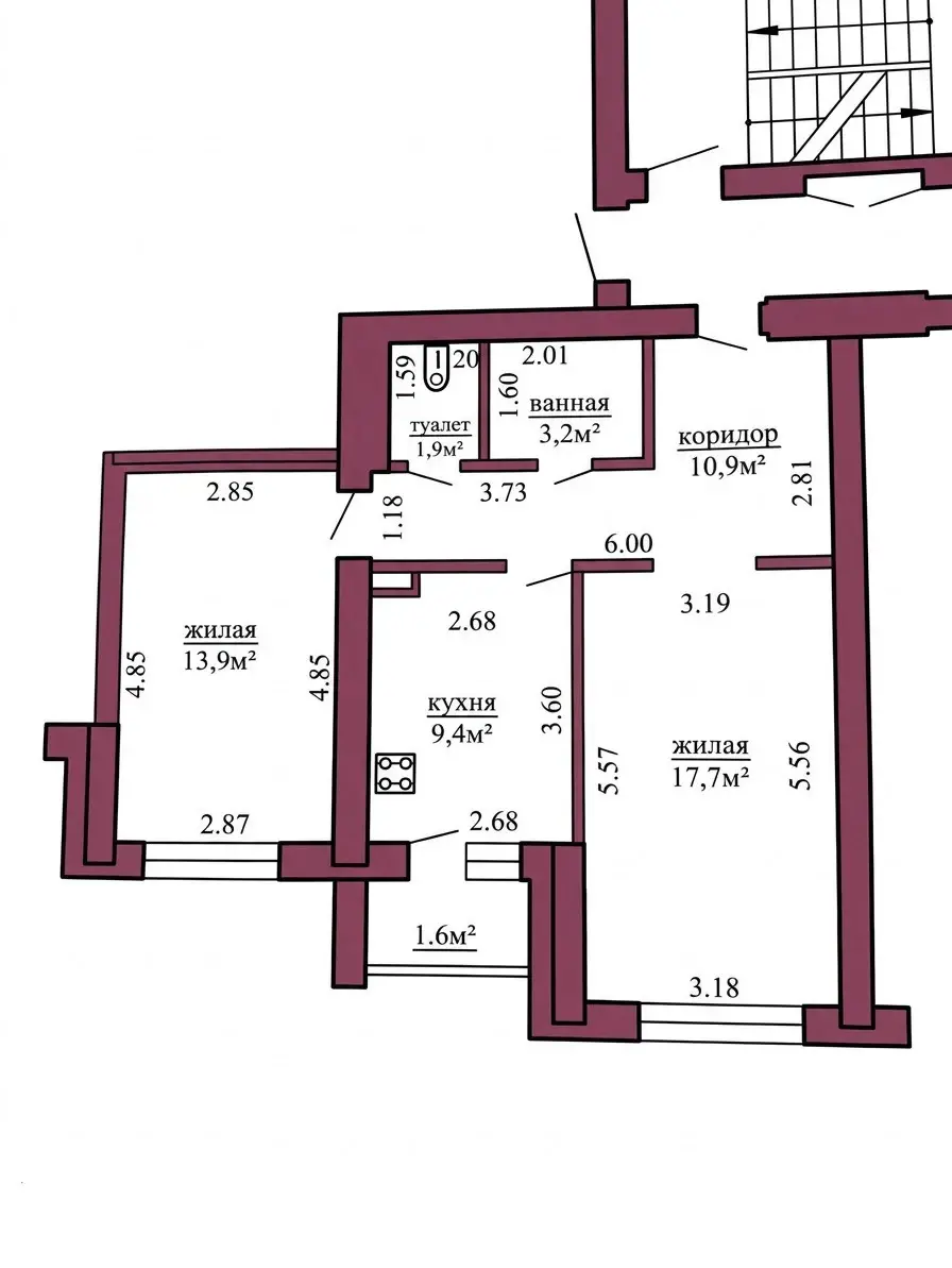 Снять 2-комнатную квартиру в Гродно, ул. Курчатова, д. 45, 850BYN, код 150532 - фото 10