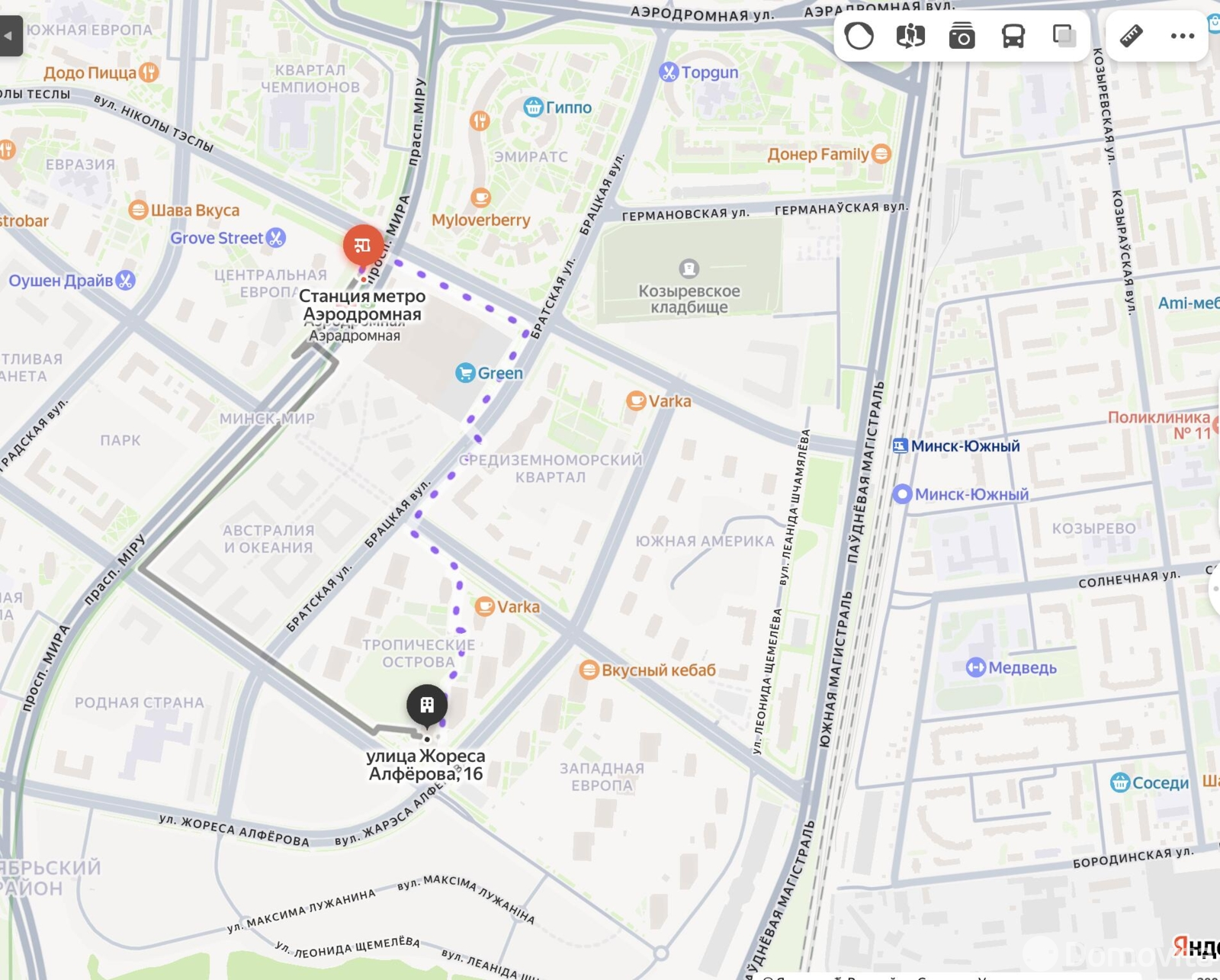 торговый объект, Минск, ул. Жореса Алфёрова, д. 16 на ст. метро Аэродромная