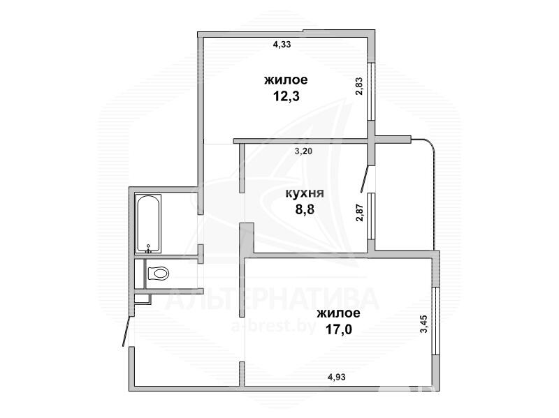 Купить 2-комнатную квартиру в Бресте, ул. Суворова, 61500 USD, код: 690909 - фото 6