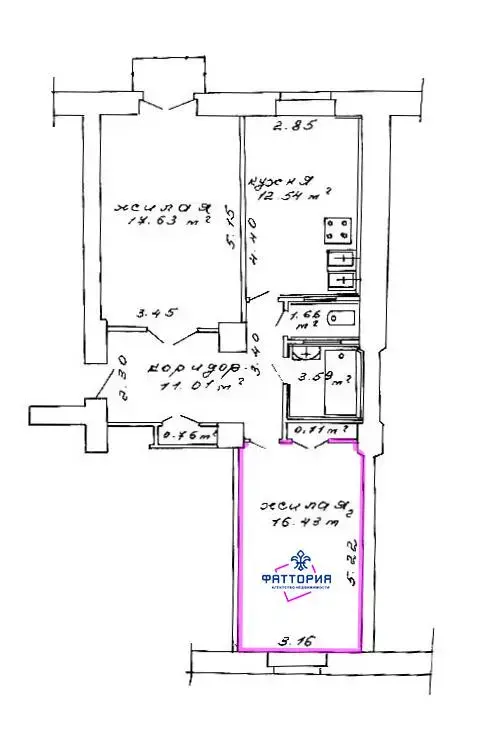 Цена продажи комнаты, Минск, пр-т Партизанский, д. 52